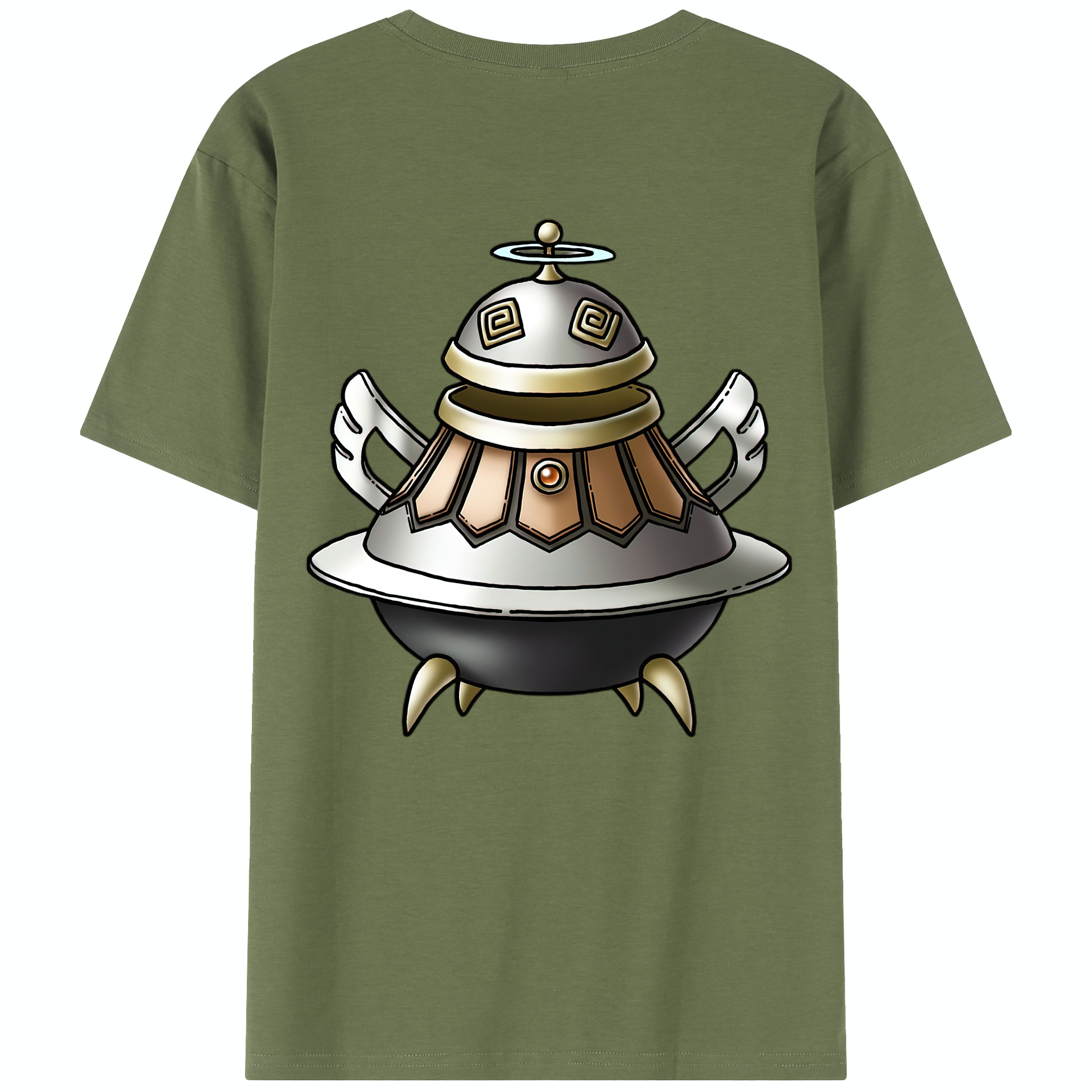 （画像用） ドラゴンクエスト Doragon Kuesuto Dragon Quest 綿100％半袖Tシャツ（背面プリント）